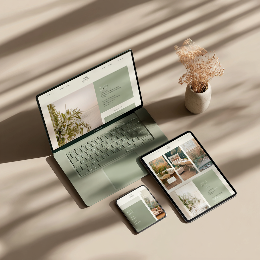 Digitales System auf Laptop/Tablet/Handy